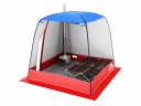 Мобильная баня-палатка МОРЖ c 2-мя окнами сине-красный в Барнауле