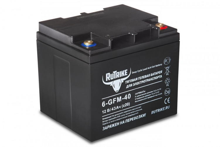 Тяговый гелевый аккумулятор RuTrike 6-GFM-40A (12V43A/H C20) в Барнауле
