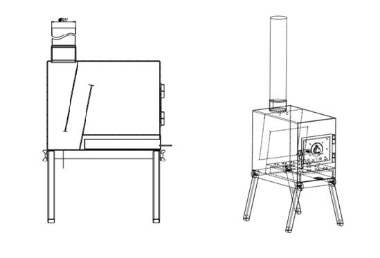 Печь дровяная Сибтермо малая в Барнауле