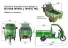 Грузовой электрический трицикл Rutrike Гермес Pro 1500 в Барнауле