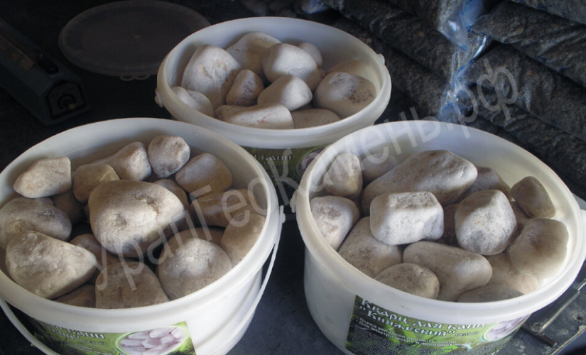 Камни для бани Кварц окатанный 15кг в Барнауле