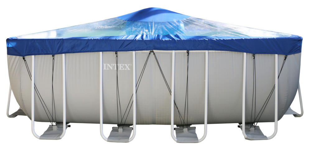 Тент для прямоугольного бассейна Intex/Bestway с надувной подушкой "Фиеста" в Барнауле