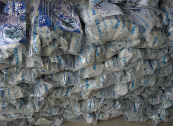 Камни для бани Порфирит Колотый 15кг в Барнауле