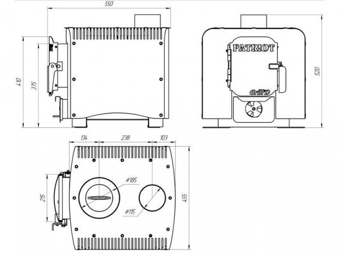 Печь длительного горения Grill’D Patriot 200 в Барнауле