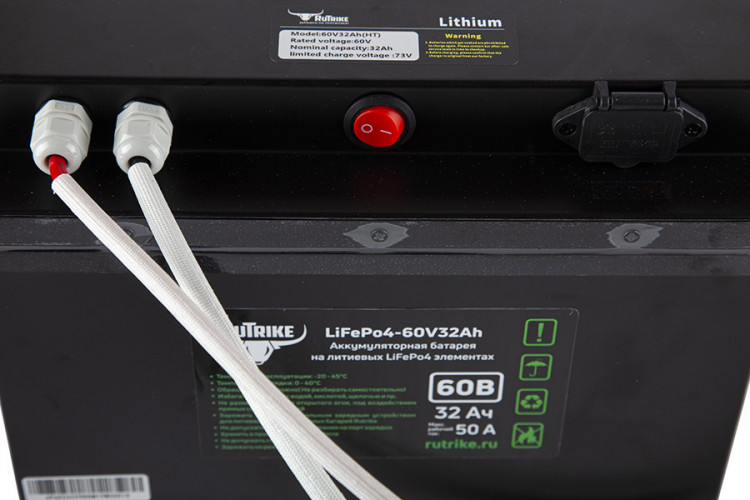 Тяговый железо-фосфатный аккумулятор RuTrike LiFePO4 60V32Ah (50А) в Барнауле