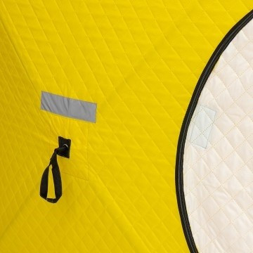 Палатка для рыбалки Helios утепл.Куб 1,5х1,5 желтый/серый в Барнауле