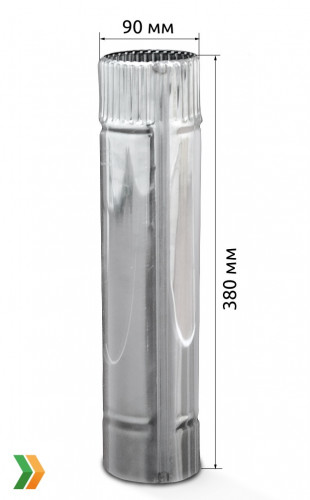Сегмент трубы дымохода 90 мм. в Барнауле