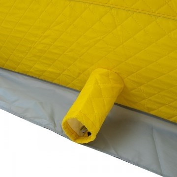 Палатка для рыбалки Helios утепл. Куб 1,8х1,8 желтый/серый в Барнауле