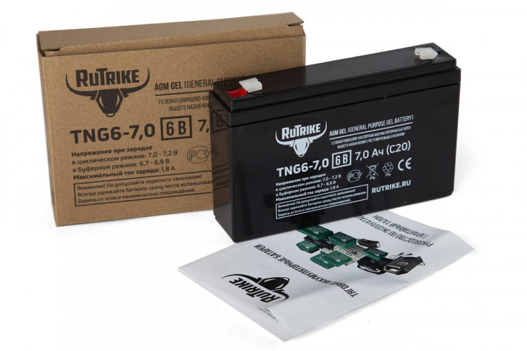 Тяговый гелевый аккумулятор RuTrike TNG 6-7.0 (6V7.0 A/H C20) в Барнауле