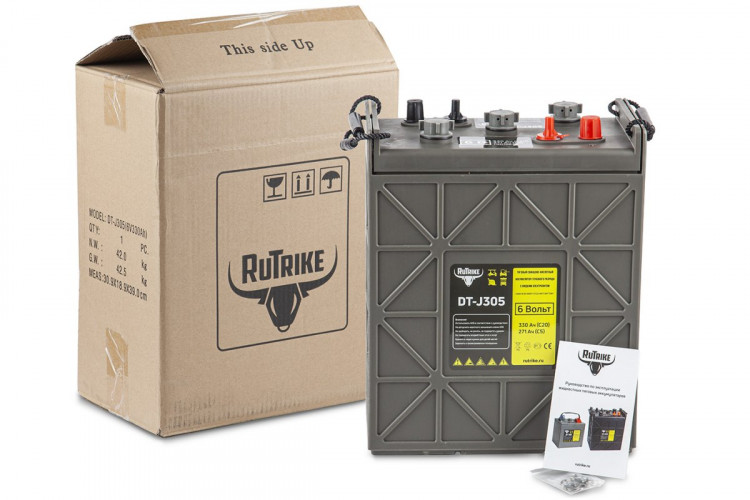 Тяговый аккумулятор RuTrike WET DT-J305 6V215A/H C3 в Барнауле