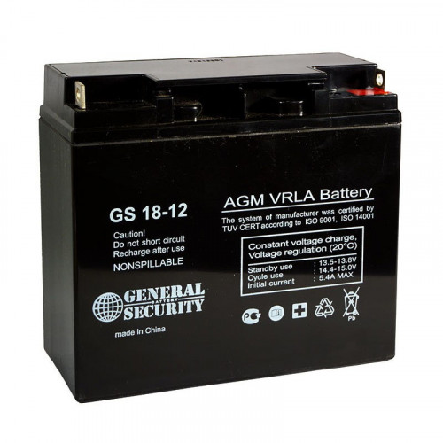 Аккумулятор General Security GS 12-18 L Kl (12 В, 18 Ач) в Барнауле