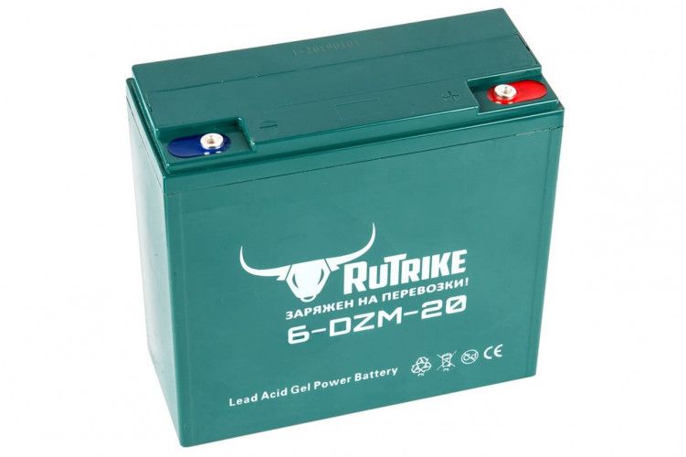 Тяговый гелевый аккумулятор RuTrike 6-DZF-20 (12V20A/H C2) в Барнауле