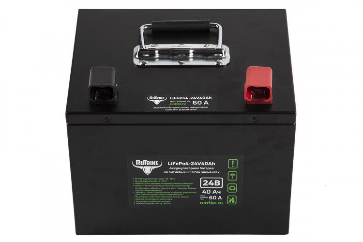 Тяговый железо-фосфатный аккумулятор RuTrike LiFePO4 24V40Ah (60A) в Барнауле