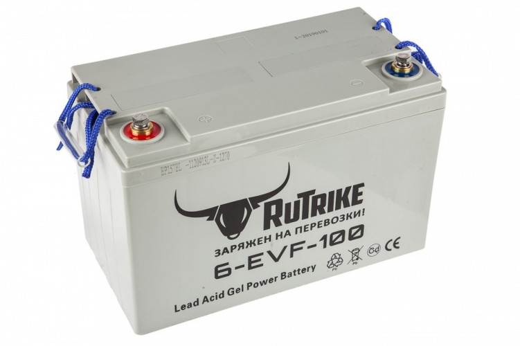 Тяговый гелевый аккумулятор RuTrike 6-EVF-100A (12V100A/H C3) в Барнауле