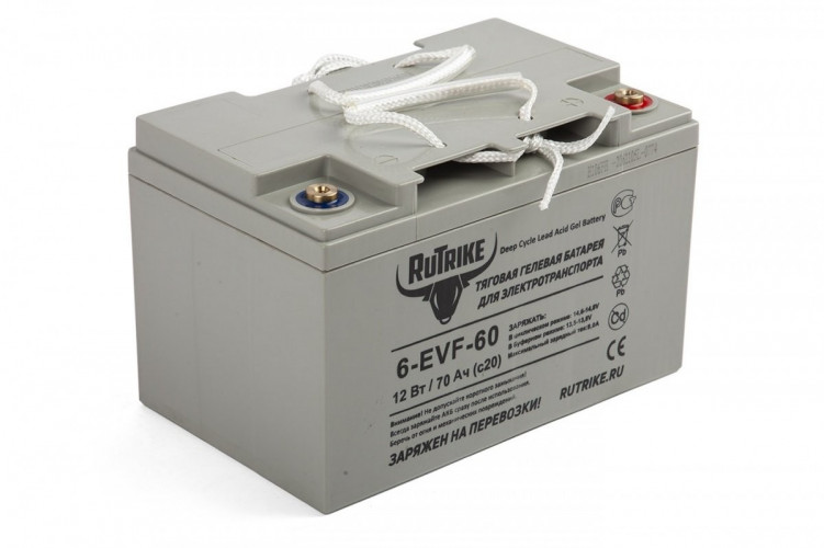 Тяговый гелевый аккумулятор RuTrike 6-EVF-60A (12V60A/H C3) в Барнауле