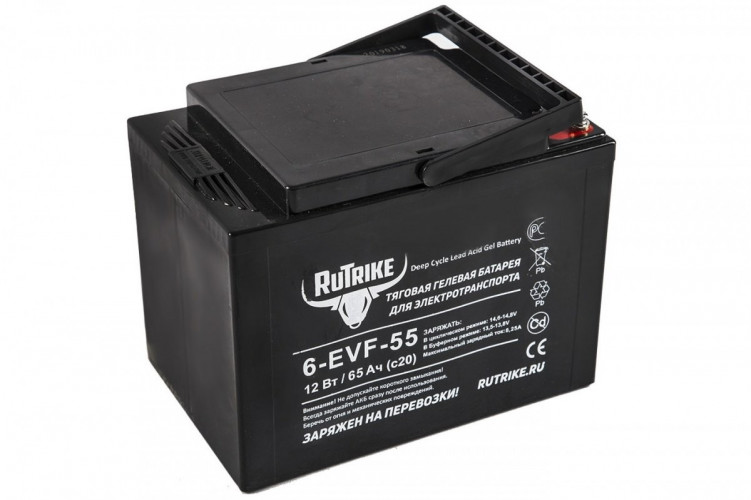 Тяговый гелевый аккумулятор RuTrike 6-EVF-55A (12V55A/H C3) в Барнауле